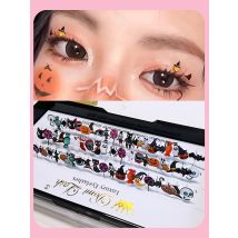 D Curl 60 pcs 3D Halloween Cosplay Eyelash Extension New Fashion Christmas Glitter Soft Mink False Eyelash Individual Lashes