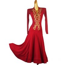 Modern Dance Bühnenkostüm Wettbewerb Ballkleid Damen Kleidung Mädchen Walzer Erwachsene Mode Outfit Anzug Linie Dancewear Maßgeschneidert