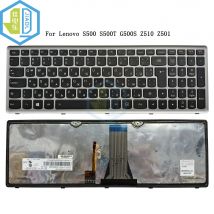 SP FR BG Laptop-Tastatur für Lenovo IdeaPad G500S G505S S510 Z510 Z501 Z505 FLEX 15 FLEX 15AP S500 mit Rahmen-Tastatur mit Hintergrundbeleuchtung