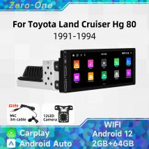 1 Din Radio Android Car Multimedia per Toyota Land Cruiser Hg 80 1991-1994 6.9 "Schermo Stereo Unità di Testa Carplay Autoradio GPS BT
