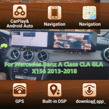 Dual Screen Für Mercedes Benz A-Klasse CLA GLA X156 2013-2018 Upgrade Auto Radio Multimedia Player Carplay Navigation headUnit GPS
