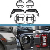 Auto Ruota Sopracciglio Faro LED Fanale Posteriore Protezione Trim per Jeep Wrangler JL Gladiator JT 2018 2019-2024 Accessori Esterni