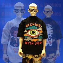 1/6 Scale Male Casual Loose T-shirt Fashion Hip Hop Printed Oversize Short Sleeves Tops for 12in Action FIgure Model Toys