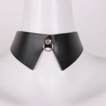 Neue schwarze Leder Runde Halsband Halskette Kragen Hals Punk Halskette Goth Halsband Frauen Mädchen Trendy Rock Sexy Gothic Gürtel Halsband