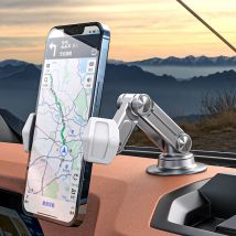 Artpowers Supporto per telefono da auto in metallo Supporto per cellulare con clip per Xiaomi iPhone Samsung Huawei Smartphone Mobile in auto