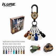 Neue Tintenfisch Jig Köder Schutz M Größe Webfuß Octopus Egi Haken Abdeckung Tintenfisch Regenschirm Köder Kappe mit Einziehbare Schnalle Karabiner