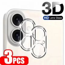 3PCS Obiettivo della fotocamera in vetro per iPhone 17 Air 16 Pro Max 16 Plus 15 14 11 13 12 Mini HD Vetro protettivo per obiettivo trasparente per iPhone 16 Pro