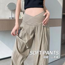 Hose im Slouchy-Stil für Umstandsmode, Sommer, weites Bein, locker, gerade, Across-V-Hose für schwangere Frauen, Yamamoto-Jugend-Schwangerschaft
