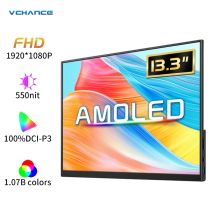 13.3'' 1080p Portable Monitor Samsung Oled Panel 100%DCI-P3 USB-C HDMI-Compatible Travelling Display for PC Laptop Xbox Switch