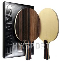 SANWEI Tischtennisschläger mit zwei Gesichtsschutz, 6, Holz, 1, Karbonfaser, Tischtennisschläger, asymmetrische Struktur, verdickte Basisplatte