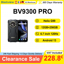 Blackview BV9300PRO 6,7 Zoll 120Hz Helio G99 Robustes Smartphone 12GB 256GB 15080mAh Laser-Messung Mobiltelefon Globales Handy