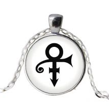 Prince Music Necklace Prince RIP Memorial Symbol Love Logo Hermaphrodite Necklace Artist Gothic Glasses Pendant Necklaces Gift