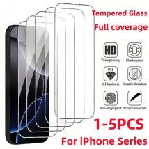 1-5 pezzi protezione schermo in vetro temperato HD per iPhone 11 12 13 14 15 16 17 Pro Max 14 15 16 Plus 16 pellicola antigraffio in vetro aria