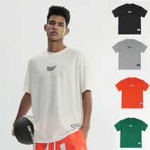 100% Polyester schnell trocknendes T-Shirt für Männer Rundhals ausschnitt Kurzarm Overs ize solide Sport T-Shirts atmungsaktives Hemd