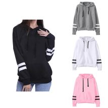 Frauen Sweatshirts heiße Verkäufe Hoodies Mode täglich weiche Pullover Frühling vielseitig Joggen gestreift bequem 2024 neuen Trainings anzug