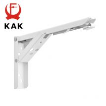KAK-Soporte triangular plegable, estante de mesa de Banco montado en la pared, soporte de mesa oculto, almacenamiento de cocina, herrajes para muebles