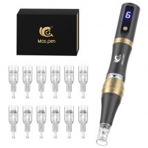 Neuankömmling Starke Leistung Microneedling Derma Pen mit 12 Katridges Wireless Dermapen S8 Hautpflegewerkzeug