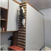 Spielzeug Wand-Aktivität Katze Holz Sisal Scratcher Kletterer Möbel Katze Brücke Seil Stufen Kätzchen Leiter Kätzchen Pfosten Wand
