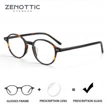ZENOTTIC Retro Small Round Prescription Eyeglasses Women Men Anti Blue Light Progressive Glasses Photochromic Optical Eyewear