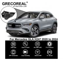 GRECOREAL 4K Dash Cam Delantera y Trasera 2160P WiFi Coche Dual Dashcam Aplicación Control Plug Play Compatible con Mercedes Benz GLA H247