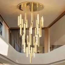 Moderne Luxus Kristall LED Kronleuchter Wohnzimmer Villa Hotel Lobby Treppe Spirale Hängen Lampe Indoor Decor Leuchten