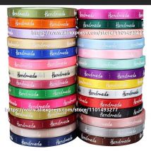 5/20Yards Roll 10mm Ribbon Handmade Printed Polyester Ribbon For Bow Craft Wedding Party DIY Decoration Gift Wrap Accessories