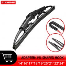 1PC Automotive Eisen Rahmen Scheibenwischer Universal U/J Haken 14 "16" 17 "18" 19 "20" 21 "22" 24 "HD Stille Wischer Automotive Teile