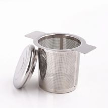 Infusore per tè Perdita di tè Infusore per tè in acciaio inossidabile Diffusore Colino per tè alle spezie Filtro per erbe Scarico per tè con coperchio
