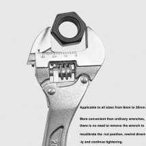 1Pc Chiave A Cricchetto Regolabile 8 Pollici 10 Pollici Scimmia Chiave A Scatto Grip Dado Chiave Grande Apertura Chiave di Riparazione Domestica Multi Strumenti
