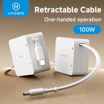 Cavo USB C Retrattile Hagibis 100W, Cavo di Ricarica Unidirezionale Tipo C a C, Cavo di Ricarica Rapida da Scrivania per iPhone 17, Macbook, iPad