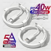Cavo caricabatterie rapido originale PD USB C da 40 W per Apple iPhone 16 15 14 13 12 11 Pro Max X XR 8 7 Plus iPad USB tipo C linea di sincronizzazione dati