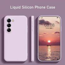 Official Silicon Phone Case For Samsung Galaxy S25 S24 S23 S22 S20 S21 Ultra FE Plus A15 A25 A16 5G Shockproof Back Cover Funda