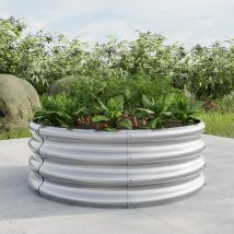 Im Freien verzinktes, erhöhtes Gartenbett, erhöhter Pflanzgefäß, runde Freiheits-Gartenbetten für die Gartenarbeit von Gemüse, Obst und Blumen