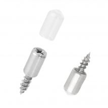20pcs Metal Iron Self Tapping Screw Shelf Pegs Shelf Support Pin for Furniture Cabinet Closet Floating Wooden & Glass Shelves