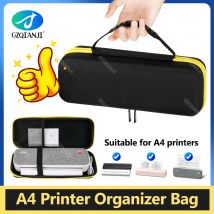 Borsa per stampante termica portatile Peripage A40 Custodia protettiva A4 Borsa da trasporto anticaduta con cerniera per riporre rotoli di carta