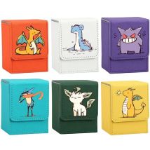 Pokemon Gift Lapras Dragonite Greninja Charizard Self Made Leather Card Storage Box Anime Classics Game Collection Cards Toy