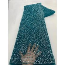 Großhandel 2025, afrikanischer französischer Perlen-Spitzenstoff, Nähen, Pailletten, Stickerei, Nigeria, Netz-Spitzenstoff für Frauen, Hochzeit