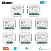 GIRIER Tuya Smart WiFi Moduły przełączników światła/kurtyny/stmierza Obsługa sterowania