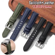 Segeltuch-Lederarmband für Omega für Seiko Uhrenarmband Damen Herren Armband Damen Nylon Schnellverschluss Wasserdichter Stoff 18/20/22 mm