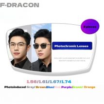 Lenti fotocromatiche F-DRACON 1.56/1.61/1.67/1.74 miopia/ipermetropia/astigmatismo lenti da vista ottiche resistenti ai raggi UV 6 colori