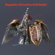 MOC Bausteine Metall Miniatur Puppe Magnetische Aufkleber Saint Warrior Cartoon Anime Montage Modell Ornament Spielzeug Geschenk
