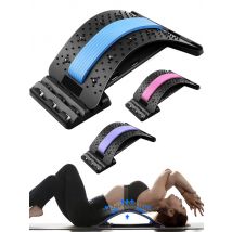Adjustable Back Stretcher Waist Back Cracking Device Back Cracker 4 Level Spine Board Magnetic Therapy Shoulder Back Pain Relief