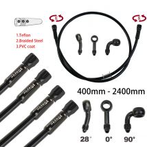 AN3 Braided Brake Hose Motorcycle Hydraulic Clutch Tube Master Cylinder 4 x banjo Brake Cable For Moto Bike Yamaha Honda Drz Dio