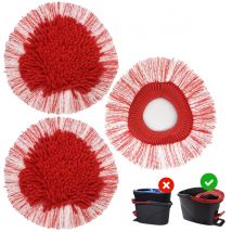 Mopp-Ersatzköpfe, kompatibel mit O-Cedar EasyWring Spin Mop, 3er-Pack, waschbare Mikrofaser-Spin-Head-Nachfüllungen, einfach zu reinigender Mopp