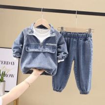 Jungen Denim Kleidung Sets Frühling Herbst 2025 Kinder Mäntel Shirts Hosen 2 stücke Trainingsanzüge Für Baby Jeans Anzug Kinder Outfits kleinkind