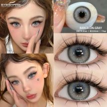 EYESHARE 1 Paar farbige Kontaktlinsen für Augen, Kosmetik, hochwertige graue Linsen, grüner Kontakt, modische kosmetische Augenkontakte
