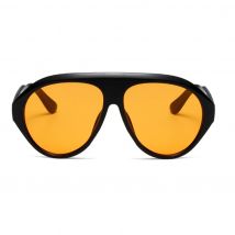 Übergroße Goggle-Sonnenbrille 2024, Damenmarke, beliebt, gelbe Linse, Sonnenbrille, Herren, großer Rahmen, Trend-Sonnenbrille, UV400 802086