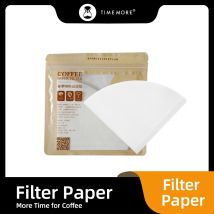 TIMEMORE Store Kaffeekanne Filterpapier von Hand Tropfbecher 50 Stück American Coffee Machine Filter Fan V-förmig