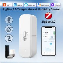 Tuya Zigbee Temperature Humidity Sensor Smart Indoor Thermometer Hygrometer APP Notification Works with Alexa Google Home