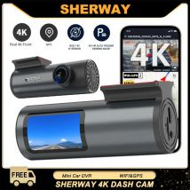 Dash Cam 4K WiFi GPS Dash Camera per auto Mini Front Car DVR 24H Modalità parcheggio G-Sensor Videoregistratore di guida per auto Registrazione in loop